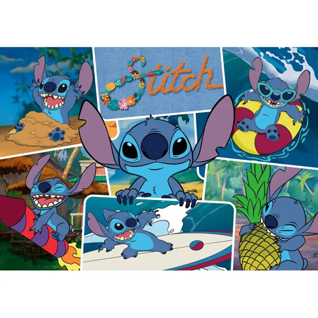 imagen de Lilo y Stitch diversión tropical 300 piezas super puzzle - Clementoni 2