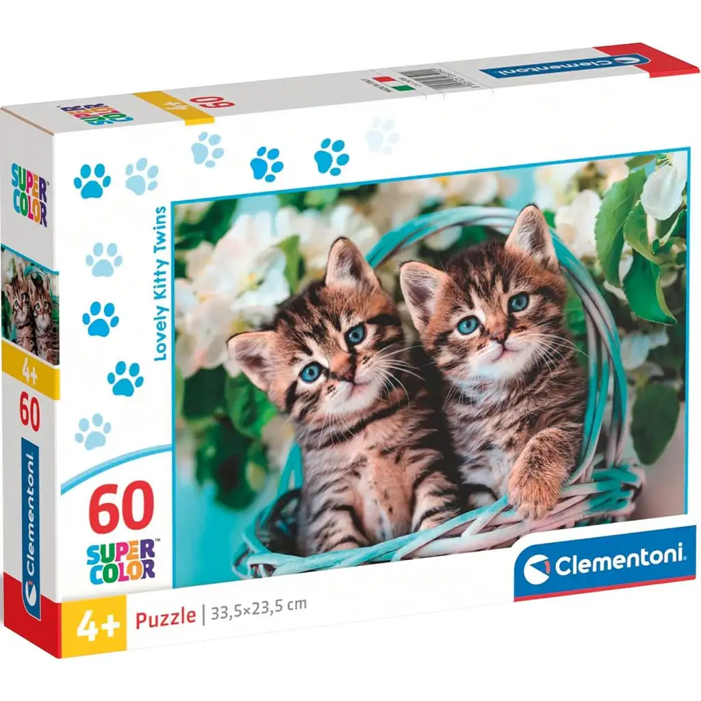imagen de Lindos gatitos puzzle supercolor de 60 piezas - Clementoni 1