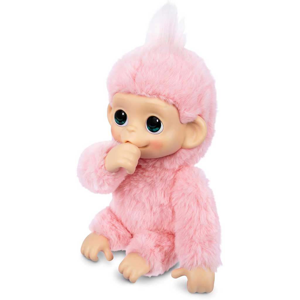imagen de Little Live Pets: Mini Maki Luna Lemon mono rosa interactivo 2