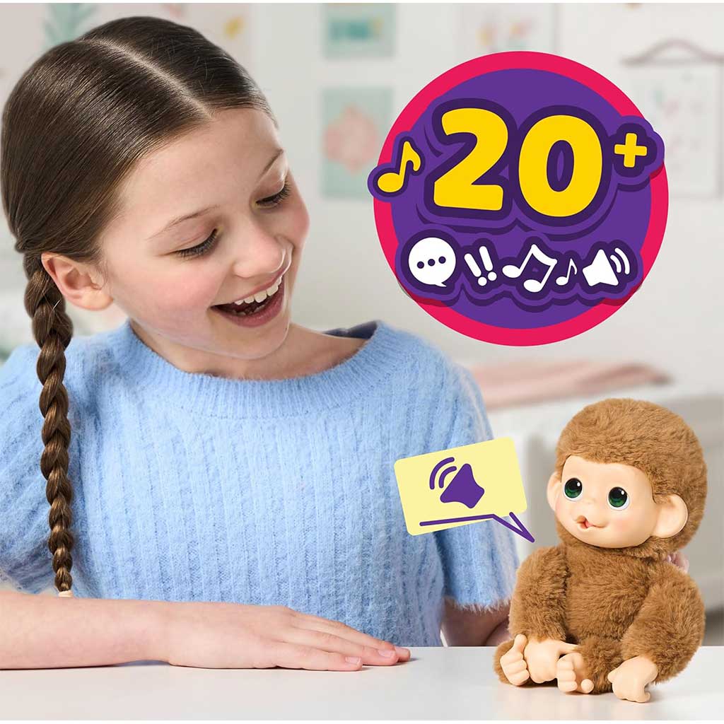 imagen de Little Live Pets: Mini Maki Pepi Peach mono interactivo crema 4