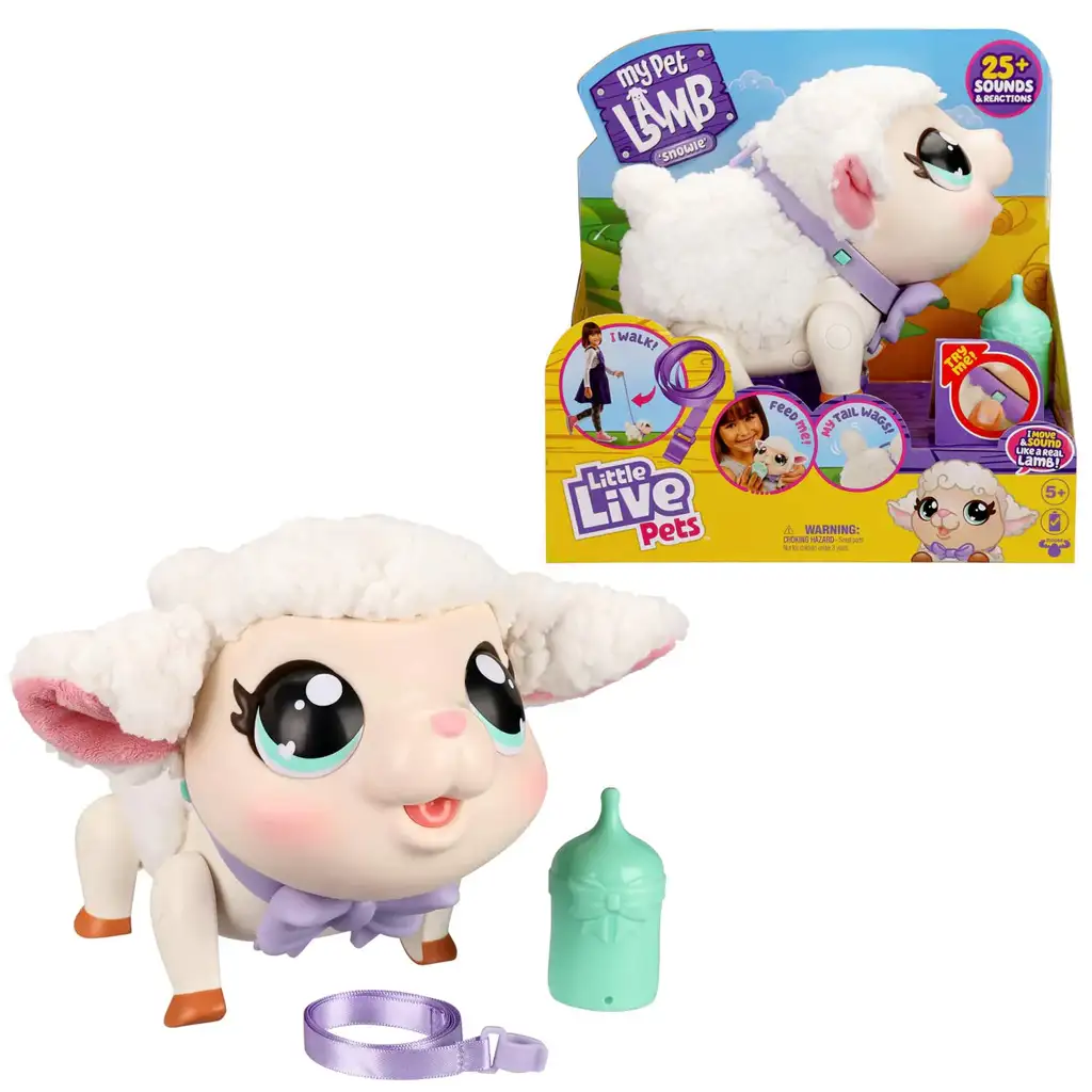 imagen de Little Live Pets: Snowie Cordero, la oveja interactiva con sonido y función de movimiento 1