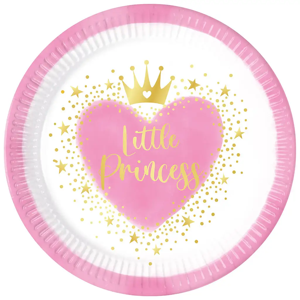 imagen de Little Princess set de platos de papel de 8 piezas de 23 cm 1