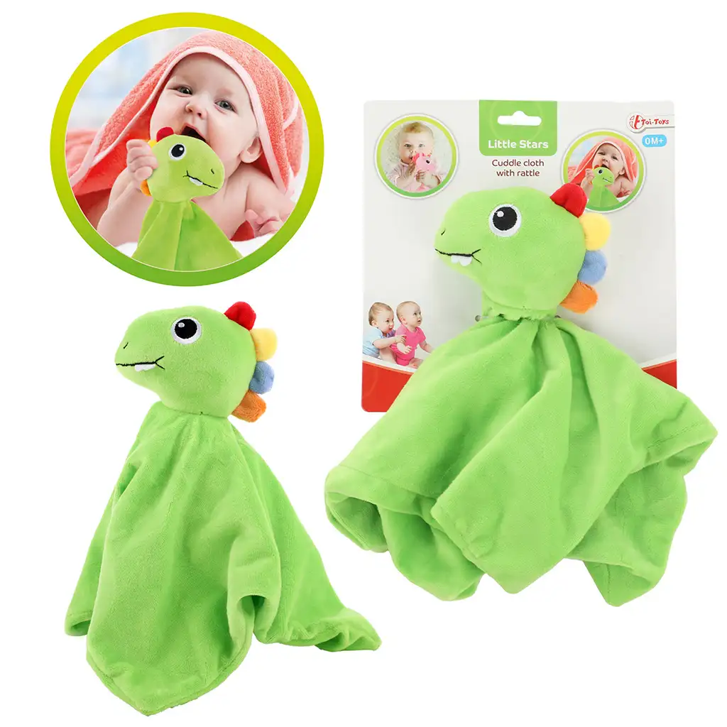 imagen de Little Stars: Pañuelo de peluche de dinosaurio 1