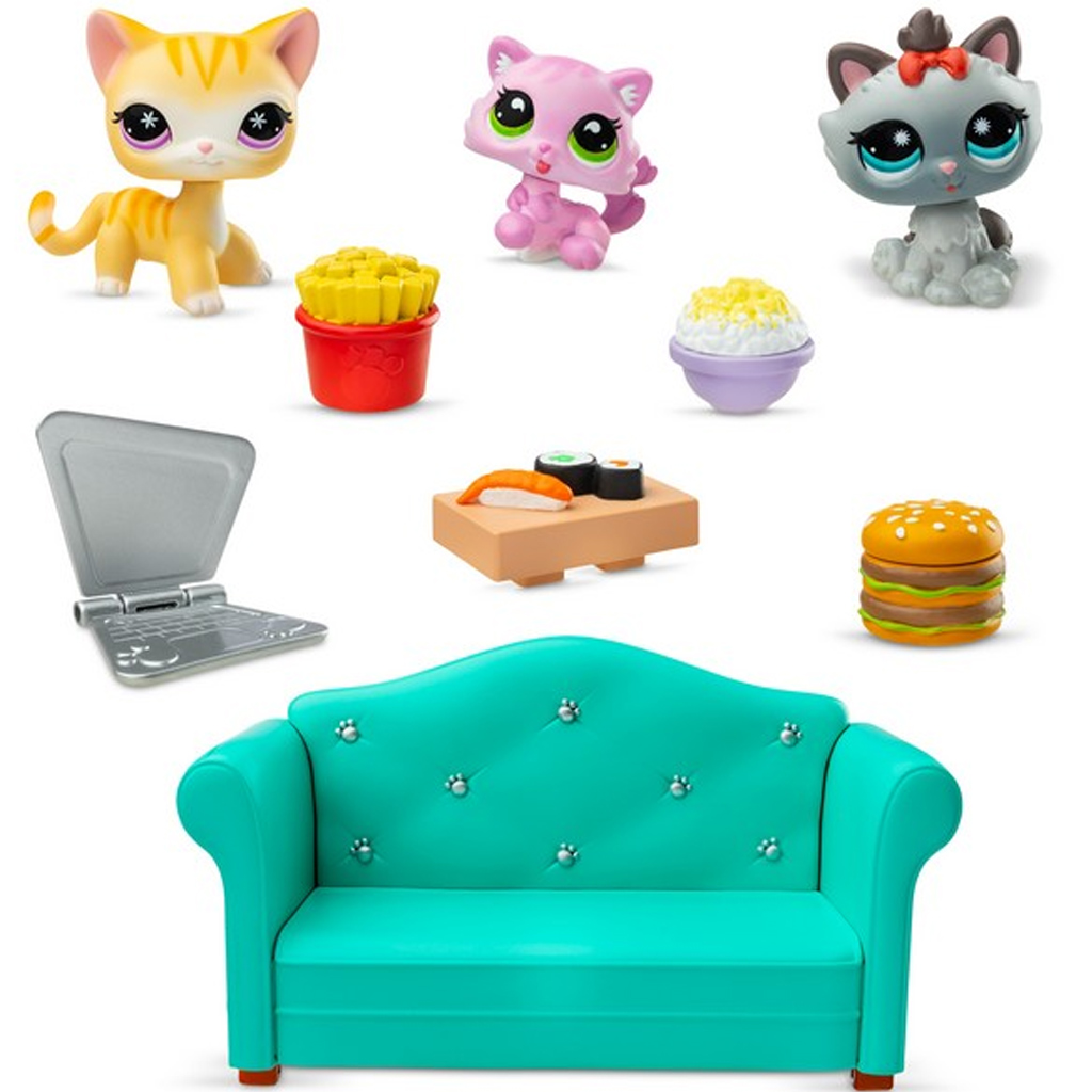 imagen de Littlest Pet Shop: Diner Dash set de juego de 3 piezas con figuras de gatos 2