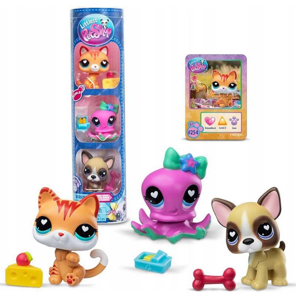 imagen de Littlest Pet Shop: Gato, pulpo, perrito paquete de 3 figuras serie 4 1