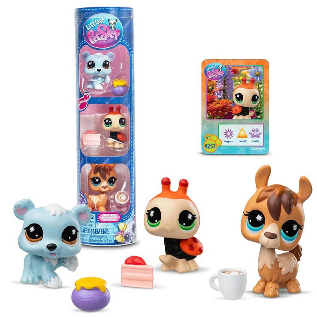 imagen de Littlest Pet Shop: Oso polar, mariquita, llama paquete de figura de 3 piezas serie 4 1
