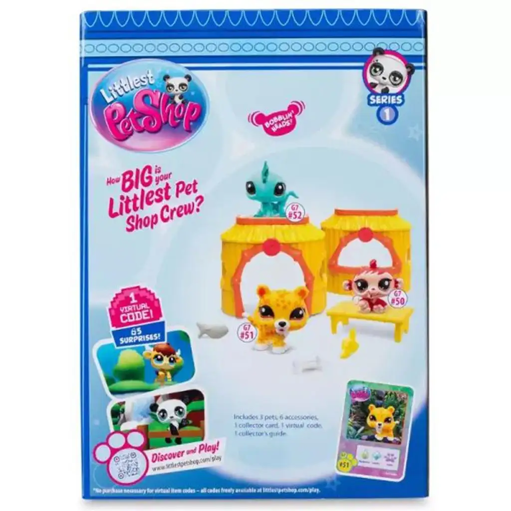 imagen de Littlest Pet Shop: paquete de 3 figuras serie 1 - Jungla 3