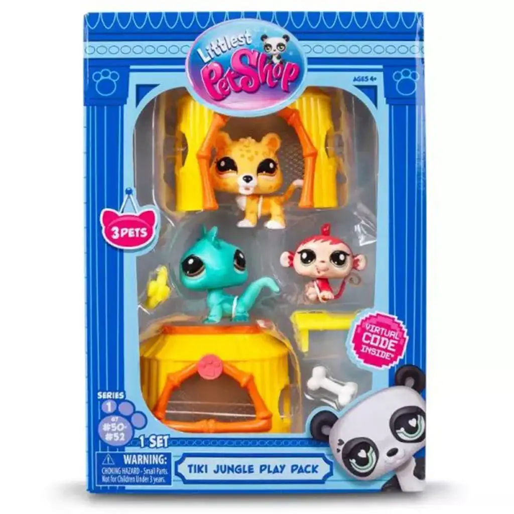 imagen de Littlest Pet Shop: paquete de 3 figuras serie 1 - Jungla 1
