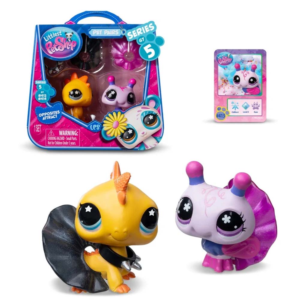 imagen de Littlest Pet Shop: Paquete de figura de mascota doble S5 - Abejita y Iguana 2