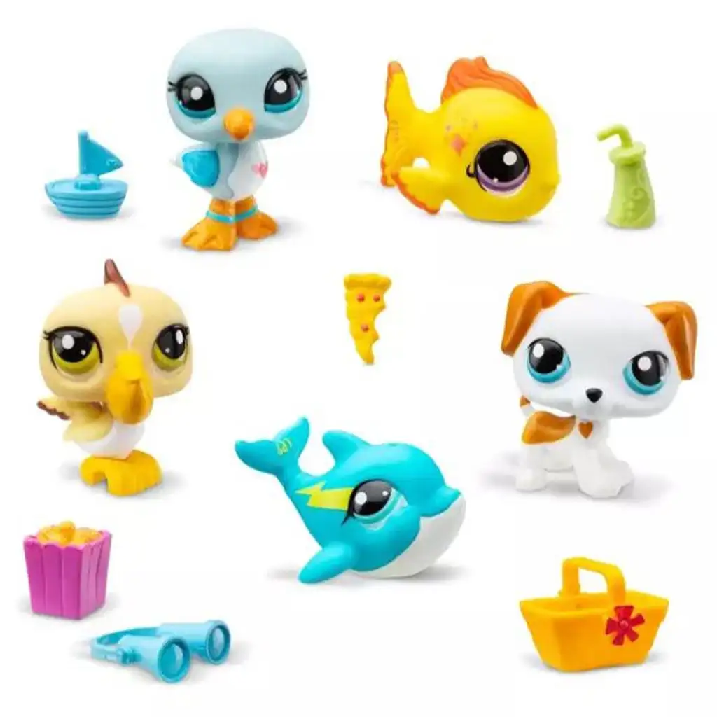 imagen de Littlest Pet Shop: paquete de figuras de 5 piezas serie 1 - Playa 2