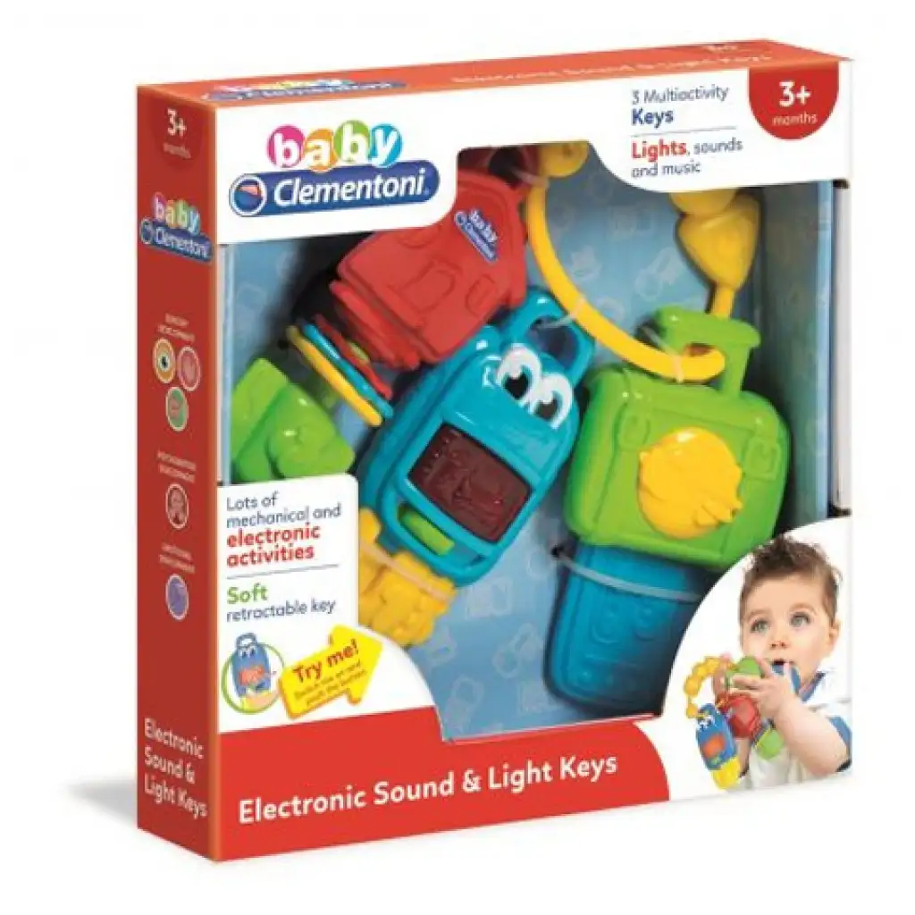 imagen de Llave de coche para bebés con luz y sonido - Clementoni 1