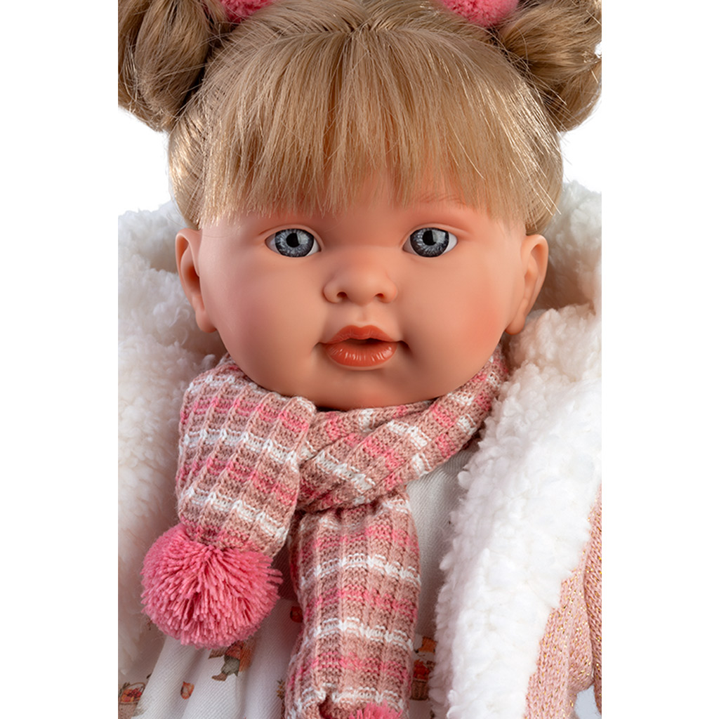 imagen de Llorens: Alexandra muñeca llorona de 42 cm con chupete en ropa de animales 2