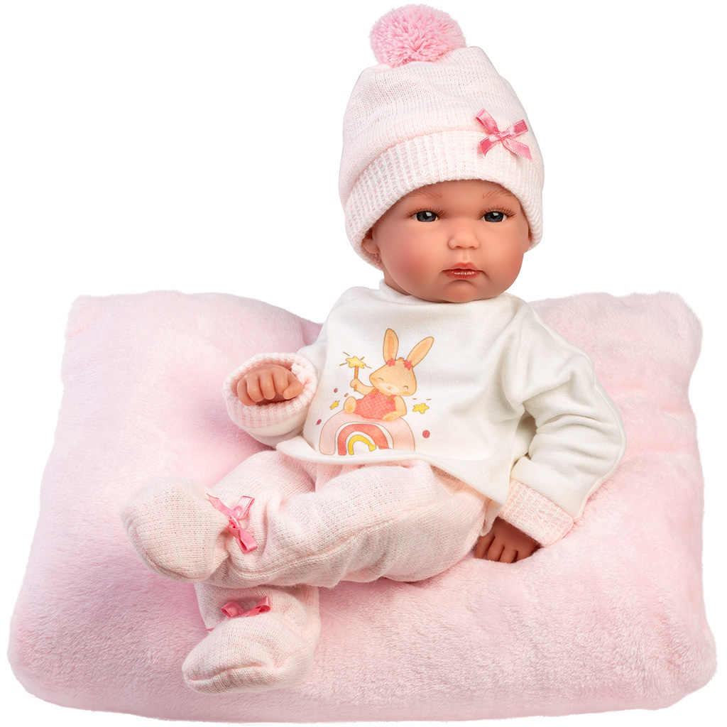 imagen de Llorens: Bimba de 35 cm con almohada de recién nacido 2