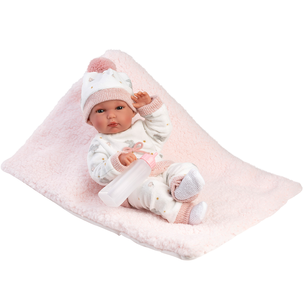 imagen de Llorens: Bimba muñeca recién nacida de 35 cm con biberón y manta 1