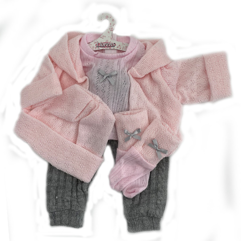imagen de Llorens: Conjunto de ropa para muñecas con pantalones de osito y conejito para muñecas de 43 cm 2
