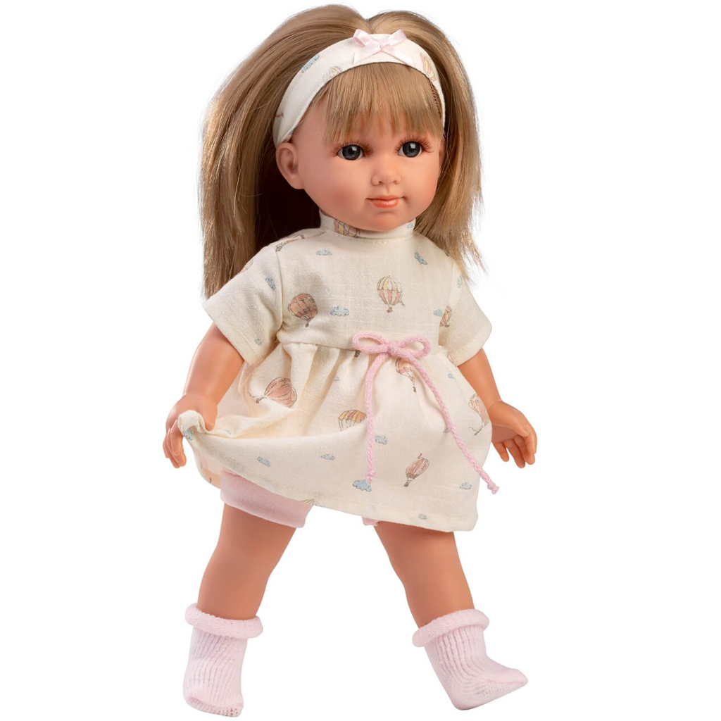 imagen de Llorens: Elena muñeca de 35 cm con vestido de globo aerostático 1