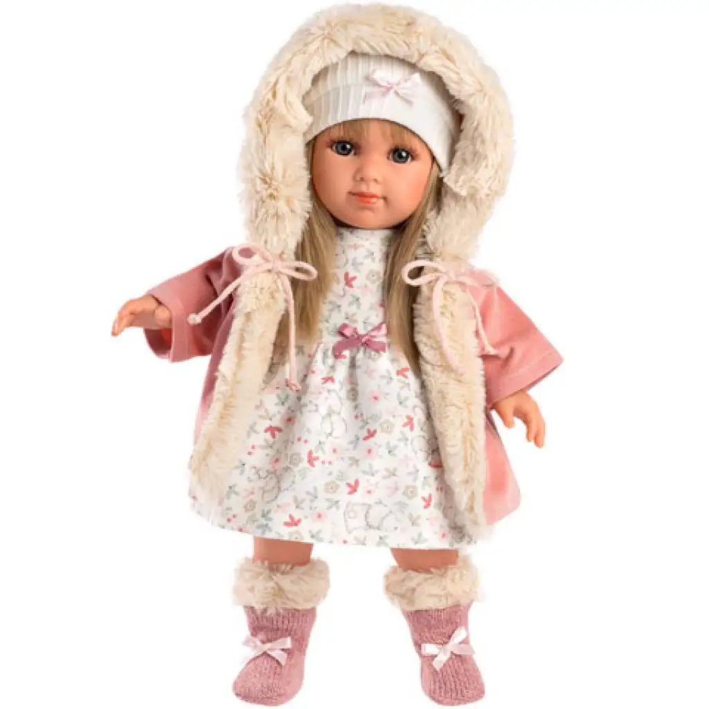 imagen de Llorens: Elena muñeca de 35cm con vestido de corazones 1