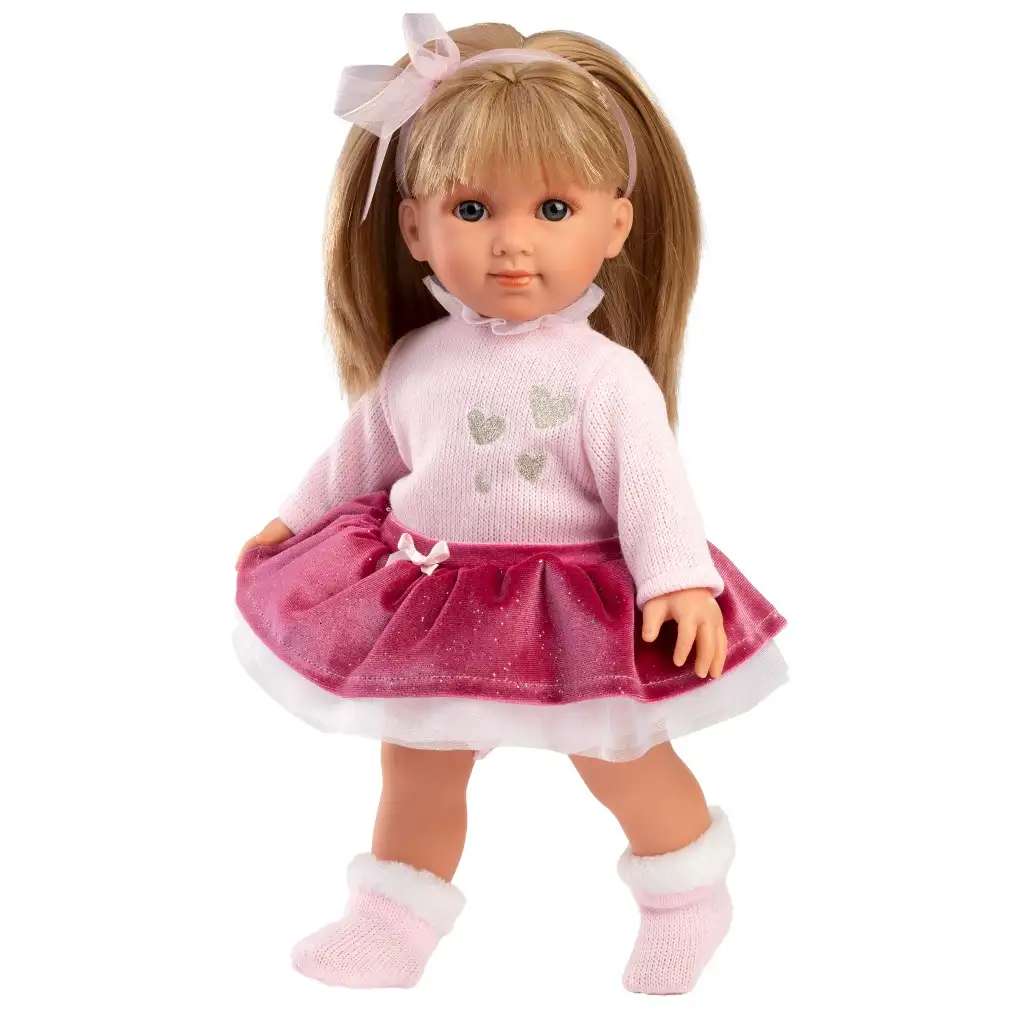 imagen de Llorens: Elena muñeca de 35cm en falda roja 2