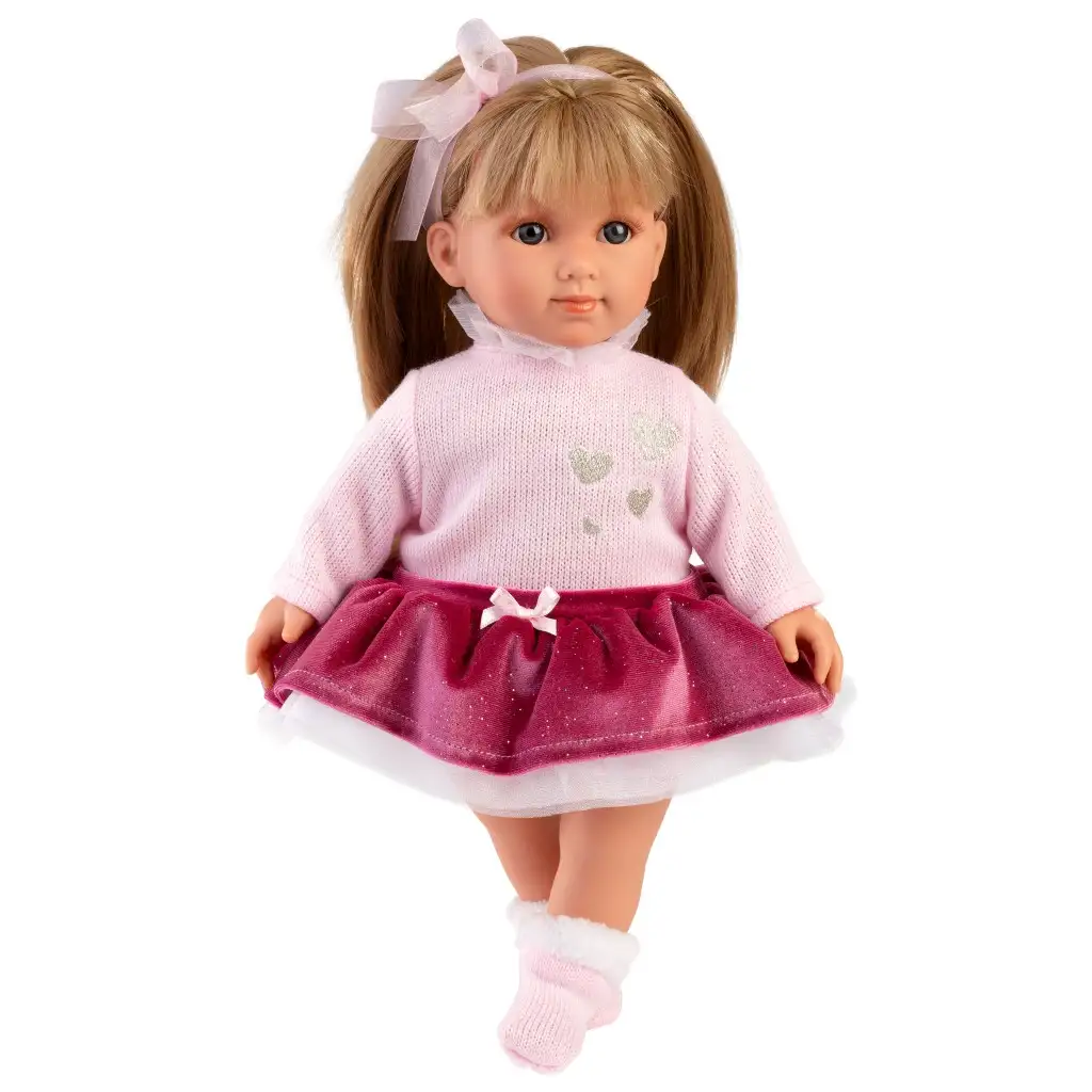 imagen de Llorens: Elena muñeca de 35cm en falda roja 1