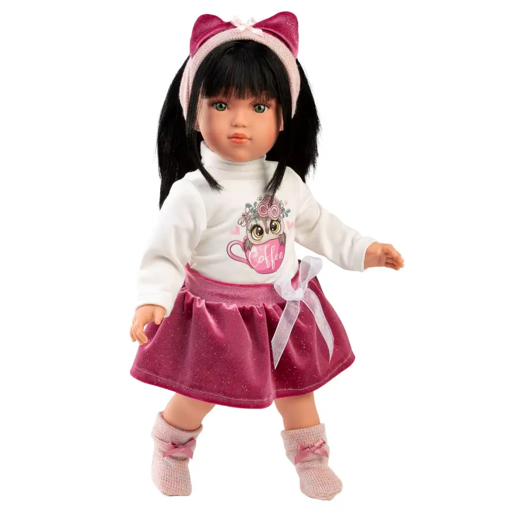 imagen de Llorens: Gréta muñeca de 40 cm con suéter de búho 2