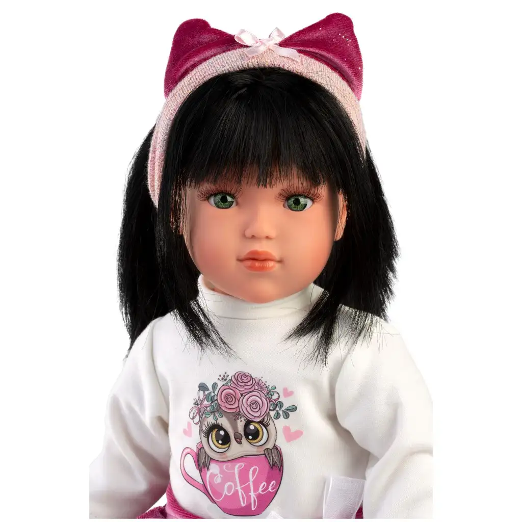 imagen de Llorens: Gréta muñeca de 40 cm con suéter de búho 3