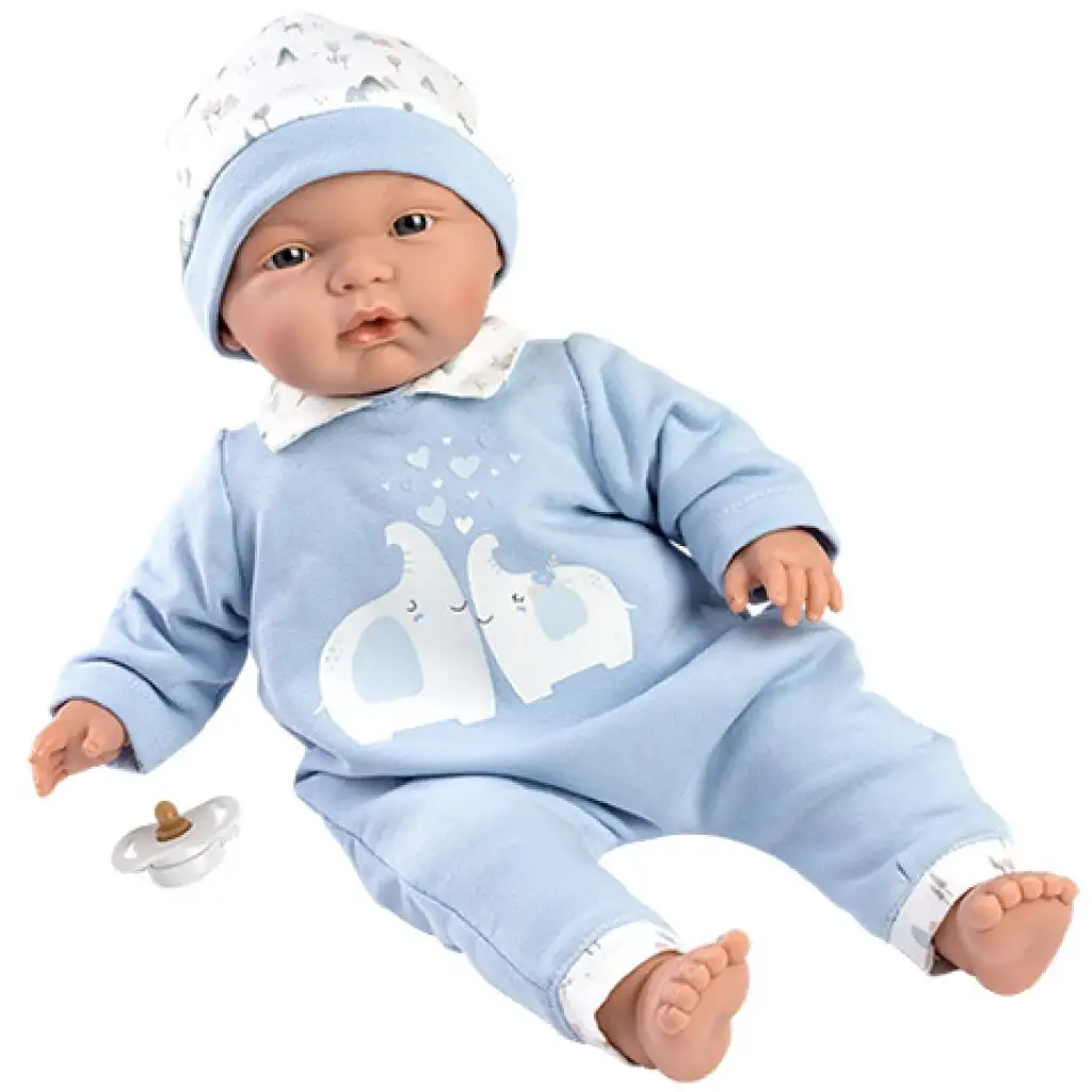 imagen de Llorens: Joel muñeca en un pelele de elefantes de 38 cm 1