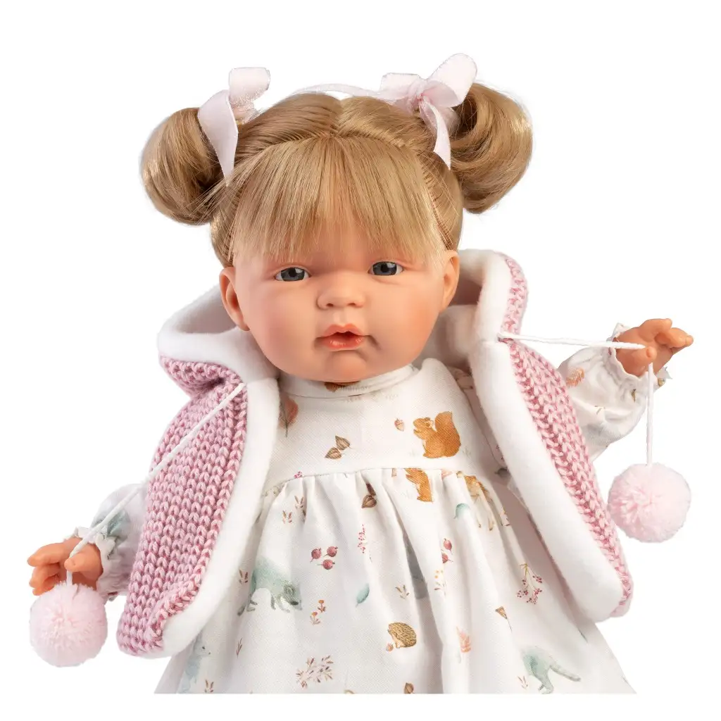 imagen de Llorens: Joelle muñeca de 38 cm con sonido en vestido de ciervos 3