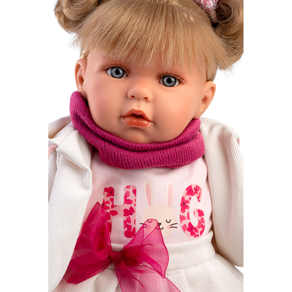 imagen de Llorens: Júlia muñeca llorona de 42 cm con chupete y falda con lazo 2