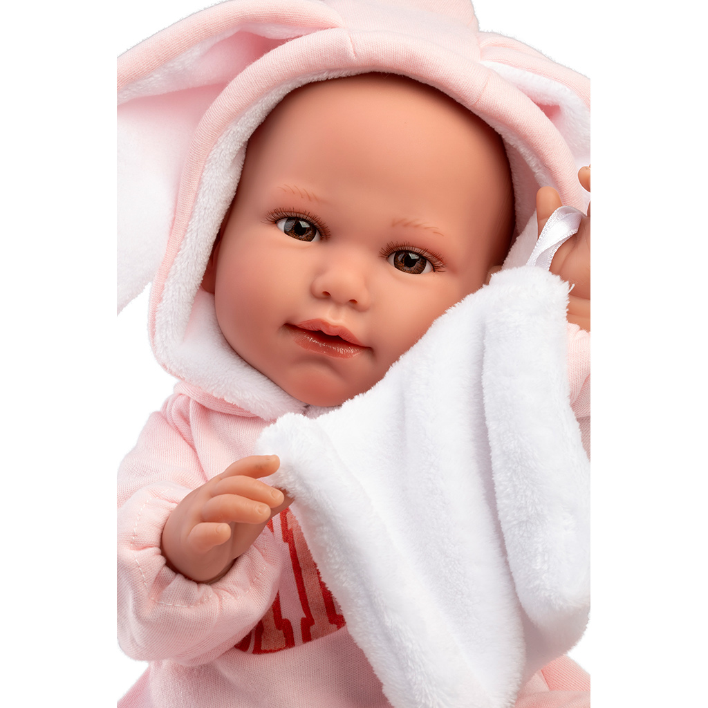 imagen de Llorens: Lina muñeca llorona de 45 cm con ropa de conejito 3