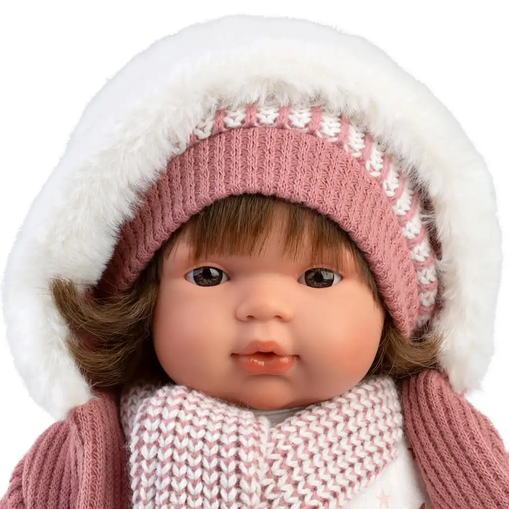 imagen de Llorens: Lola muñeca llorona de 38 cm con chupete y gorro de punto 4
