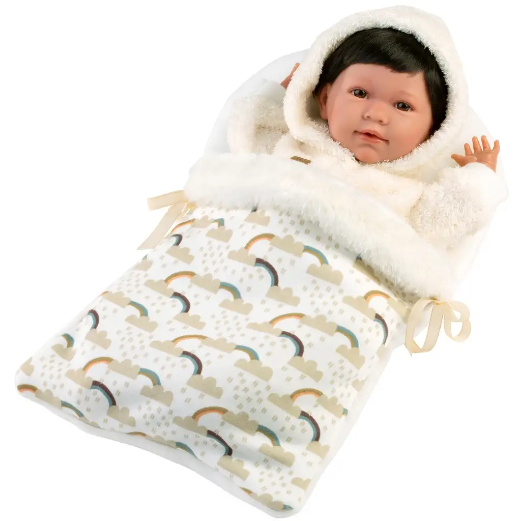 imagen de Llorens: Mimi Llorana muñeca de 42 cm con sonido y saco de dormir 3