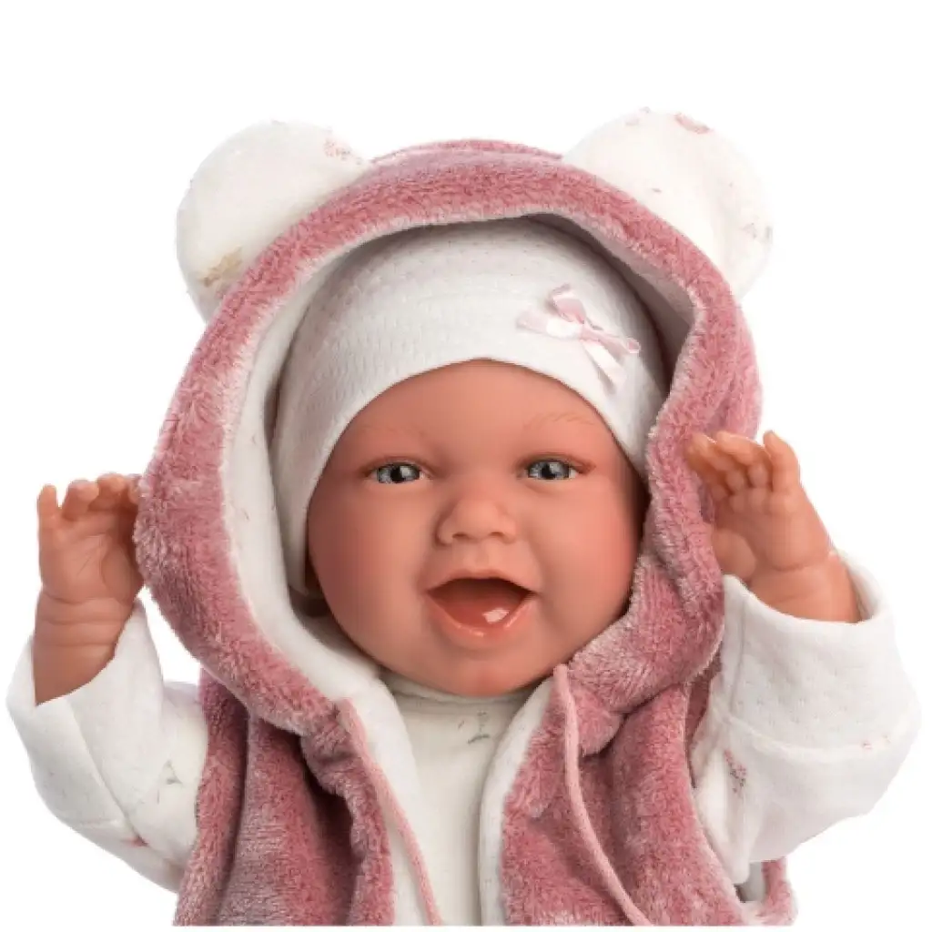 imagen de Llorens: Mimi muñeca de niña recién nacida con función de risa de 42cm 6