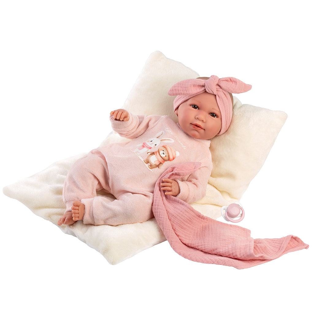 imagen de Llorens: Mimi muñeca llorona de 42 cm con almohada y manta 2