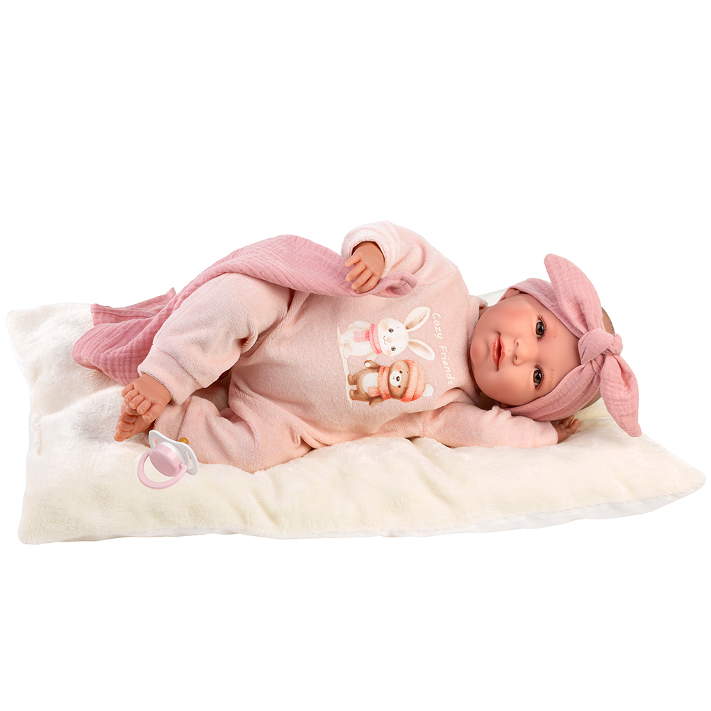 imagen de Llorens: Mimi muñeca llorona de 42 cm con almohada y manta 3