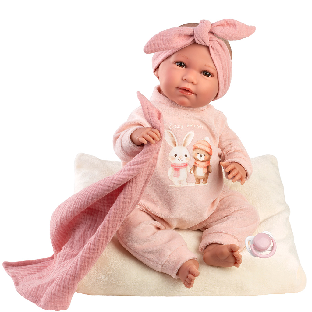 imagen de Llorens: Mimi muñeca llorona de 42 cm con almohada y manta 1