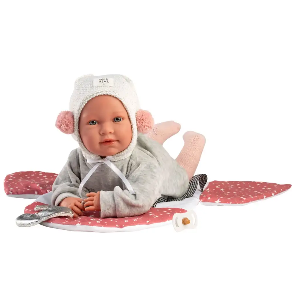 imagen de Llorens: Mimi muñeca llorona de 42 cm con portabebés de estrellas 2