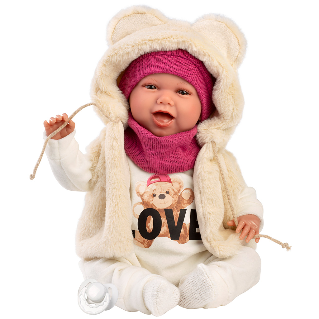 imagen de Llorens: Mimi muñeca llorona de 42 cm en conjunto Love Bear 1