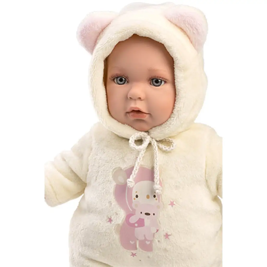 imagen de Llorens: Muñeca Julia en pijama de osito con chupete de 42cm 4