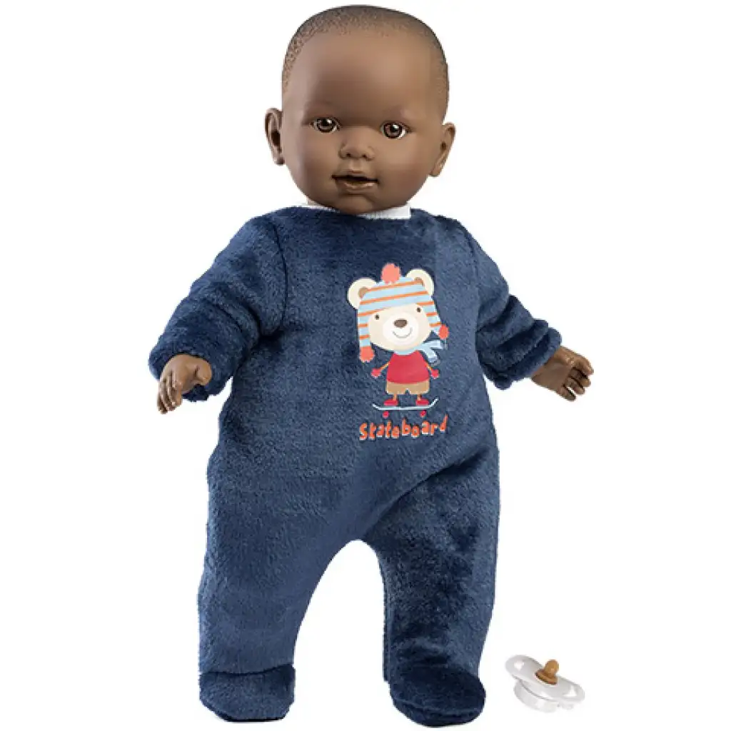 imagen de Llorens: Muñeca Zareb con pijama de peluche y chupete 42cm 2