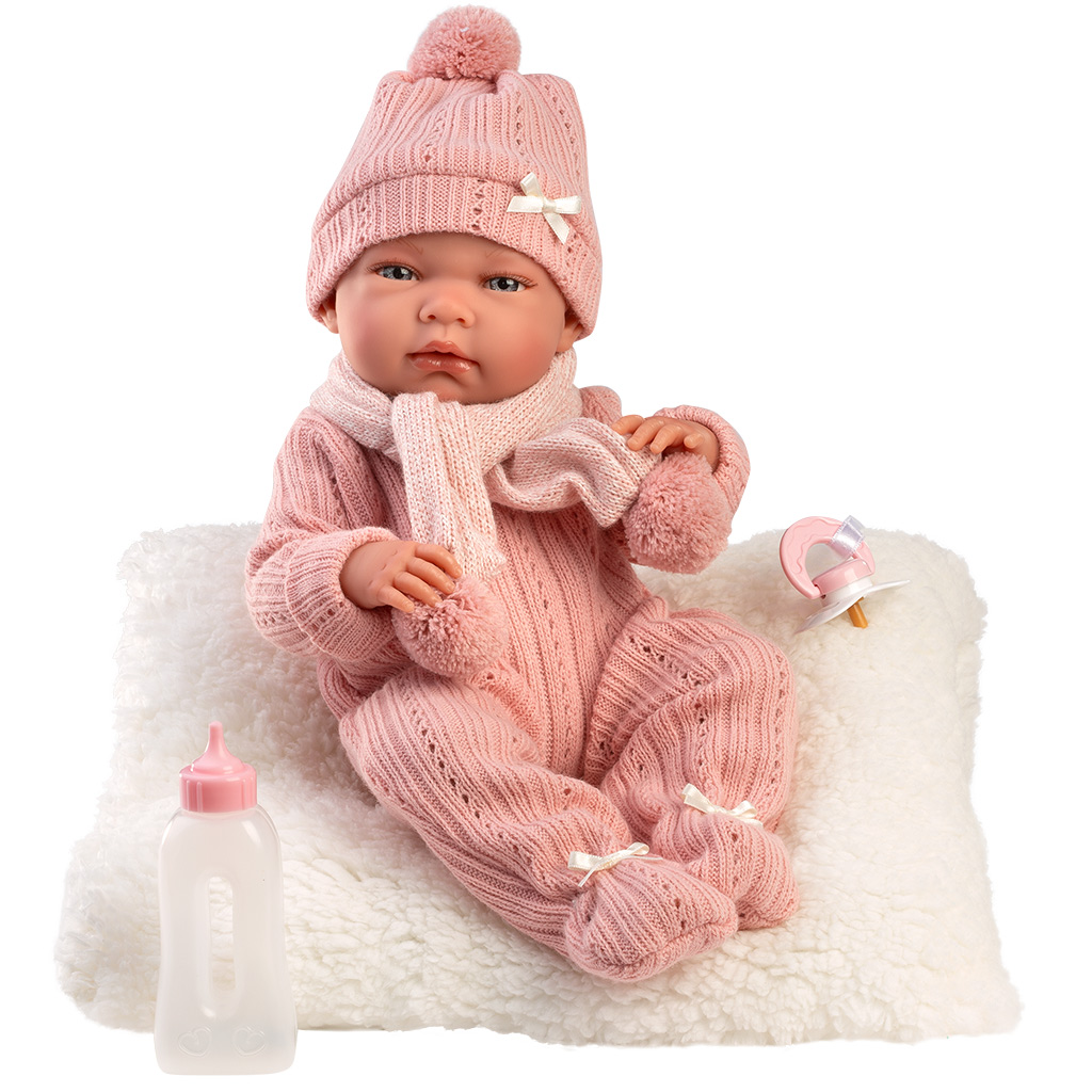imagen de Llorens: Nica muñeca recién nacida de 40 cm con biberón y almohada 2