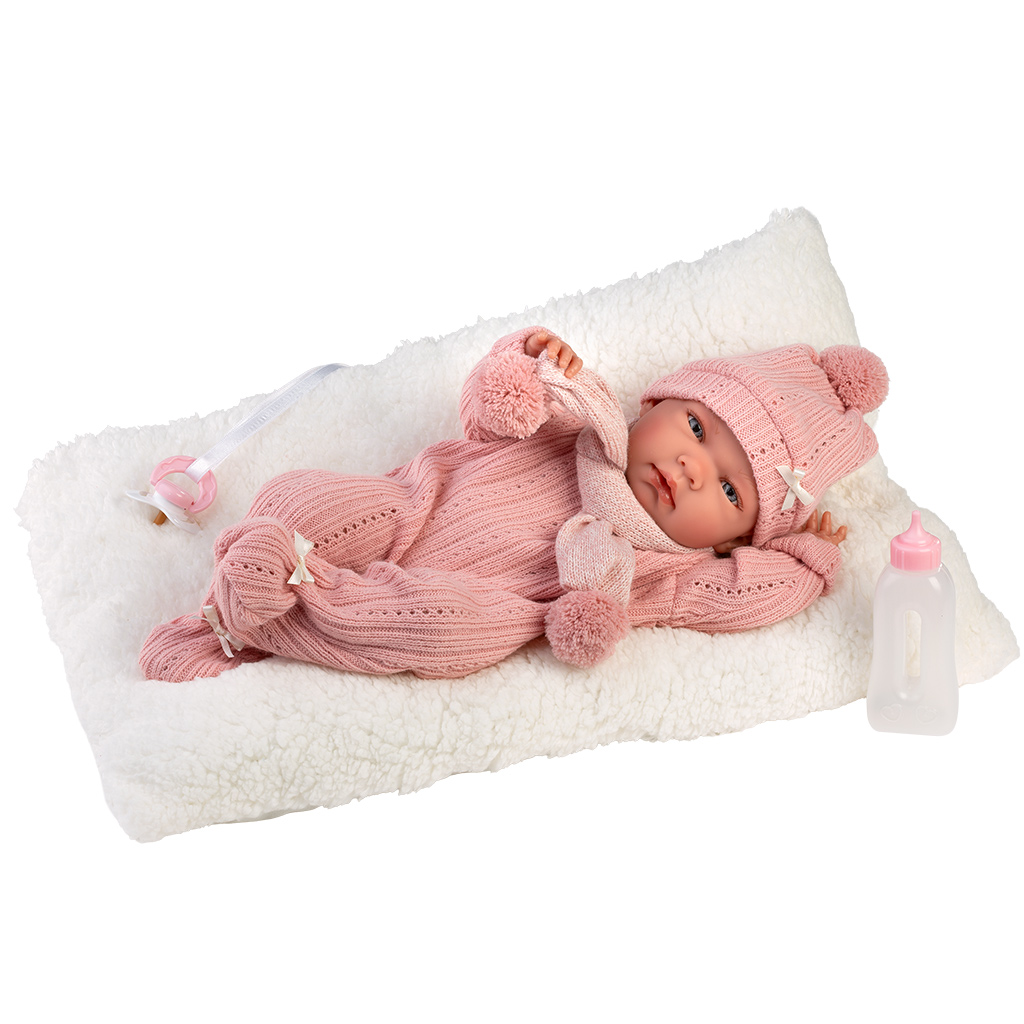 imagen de Llorens: Nica muñeca recién nacida de 40 cm con biberón y almohada 1