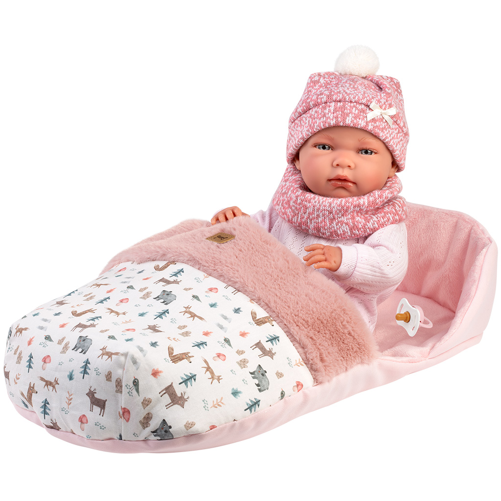 imagen de Llorens: Nica muñeca recién nacida de 40 cm con saco de dormir 1