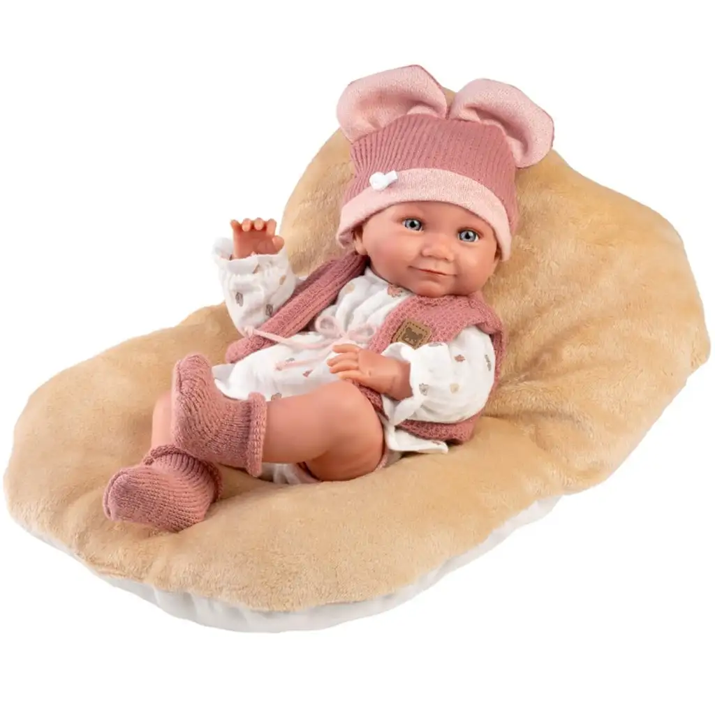imagen de Llorens: Nica muñeca recién nacida niña con almohada suave 38cm 4
