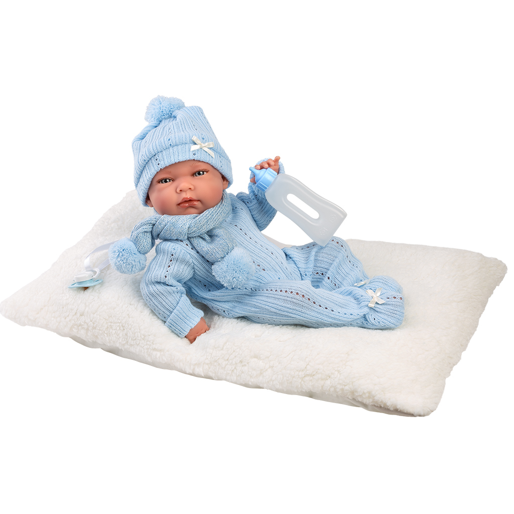 imagen de Llorens: Nico muñeca recién nacida de 40 cm con biberón y almohada 1