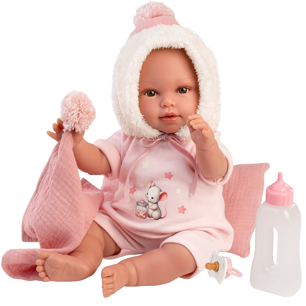 imagen de Llorens: Olivia muñeca llorona de 38 cm con manta 2