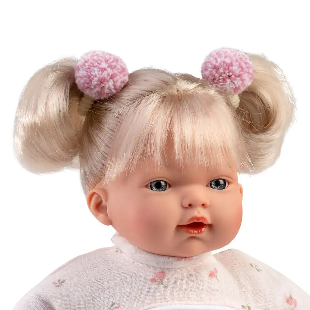 imagen de Llorens: Roberta muñeca llorona de 33 cm con chupete en vestido floral 2