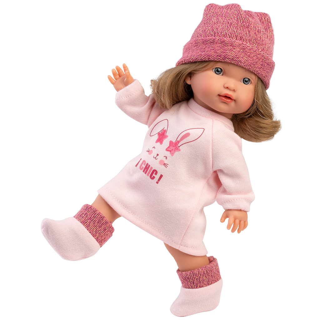 imagen de Llorens: Valeria muñeca de 28 cm con camiseta de conejito 2