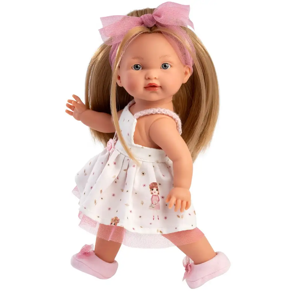 imagen de Llorens: Valeria muñeca de 28 cm con falda estampada 2