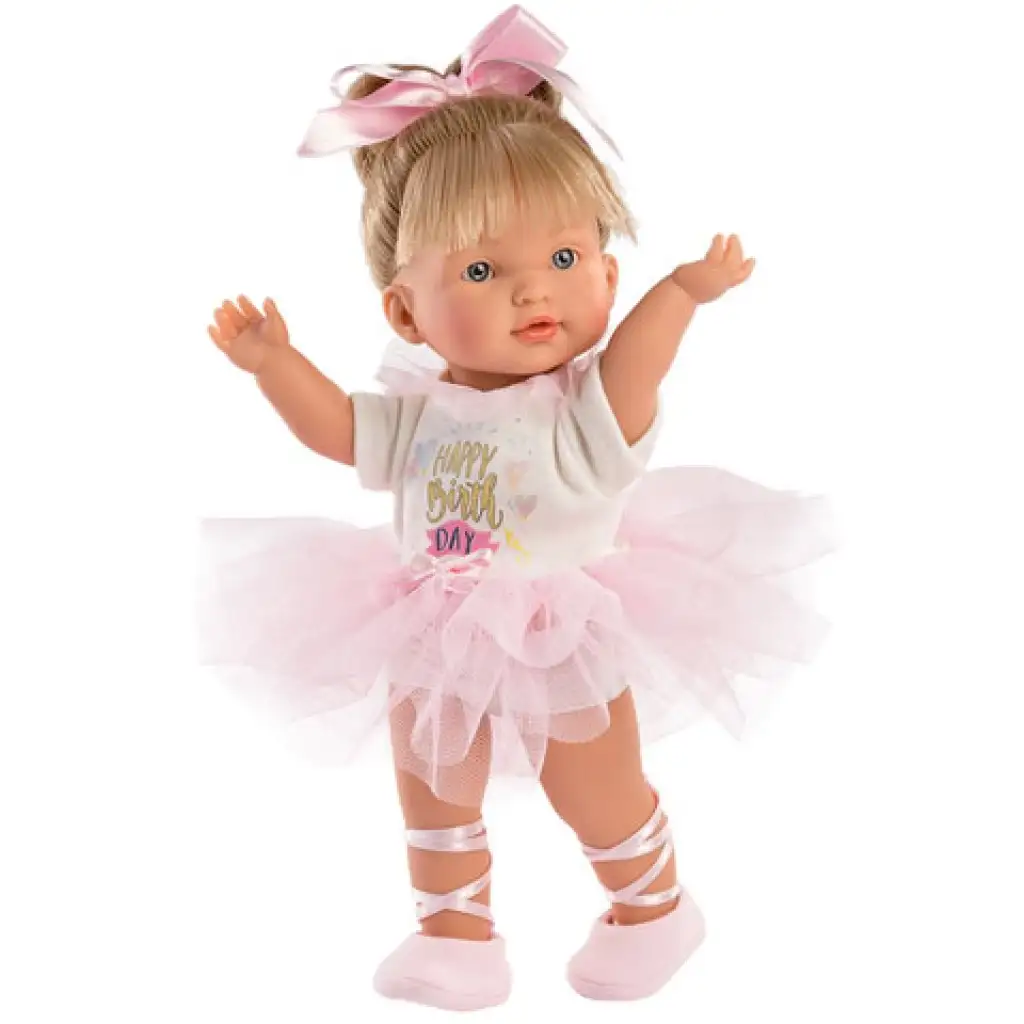 imagen de Llorens: Valeria muñeca de 28cm en vestido Happy Birth Day 1