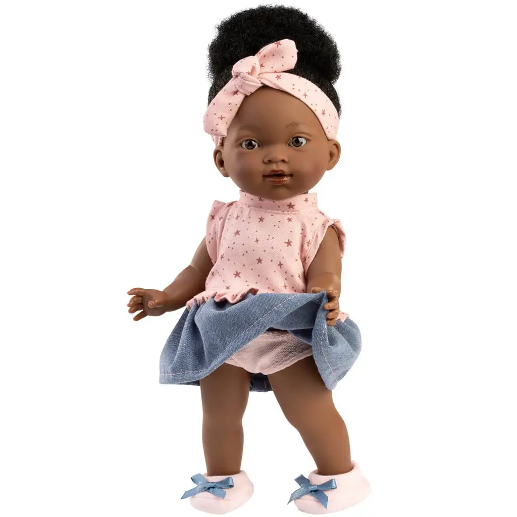 imagen de Llorens: Zoé muñeca de 28 cm con ropa de estrellas 2